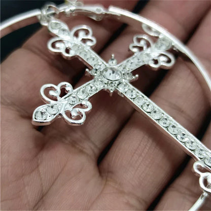 Boucles d'oreilles Queen Cross