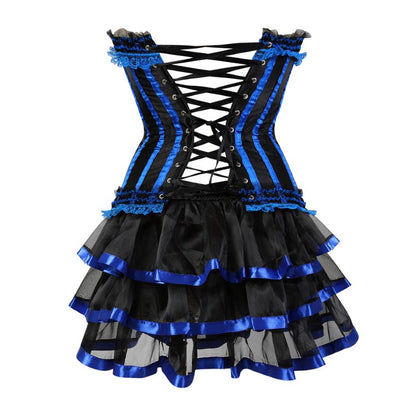 Robe Corset Drag Timon (Bleu)