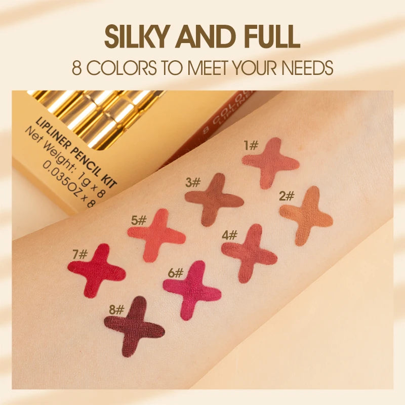 Lip Liner Queen Silk (Ensemble de 8 couleurs)