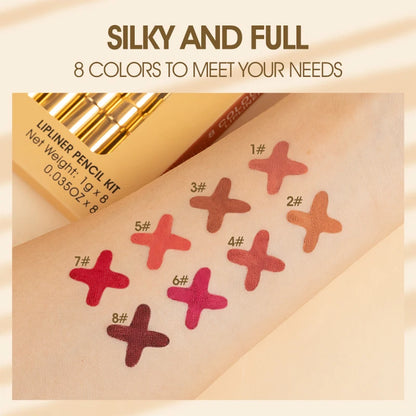 Lip Liner Queen Silk (Ensemble de 8 couleurs)