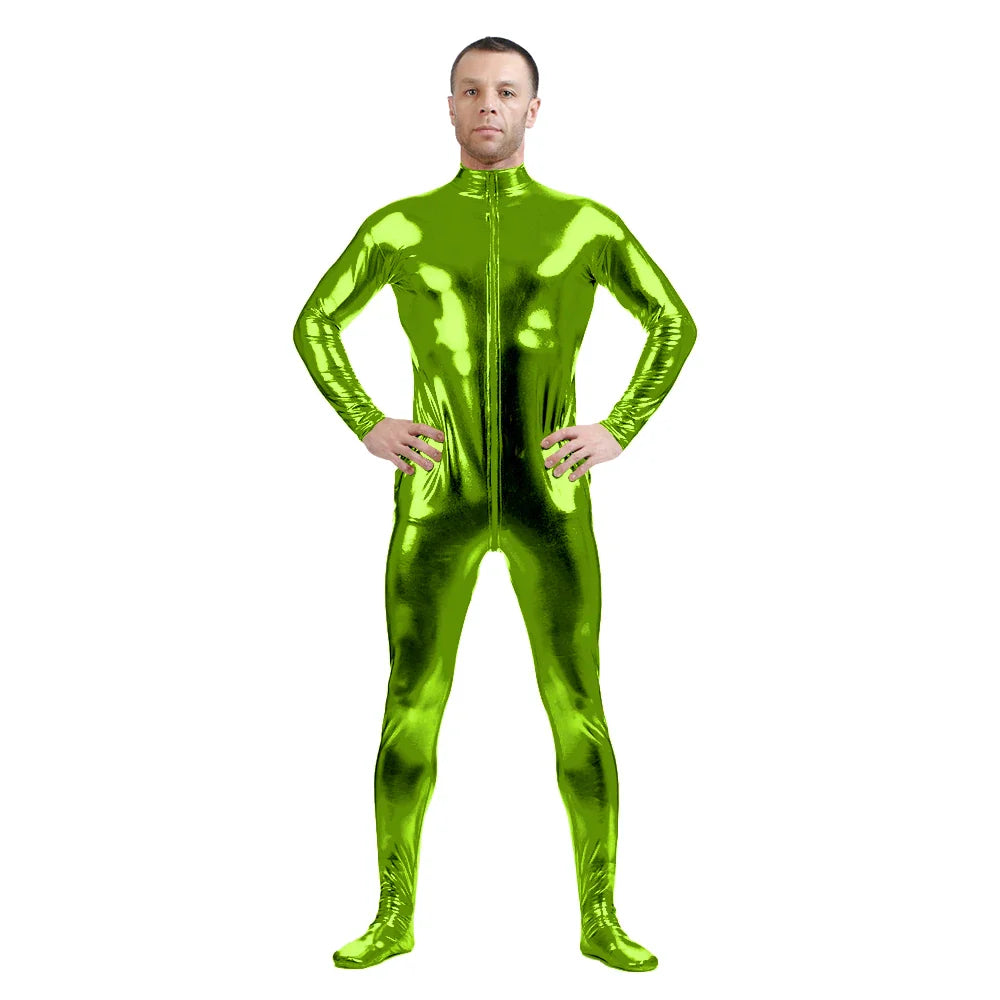 Costume zentai Queen Glitter (Lemon green)