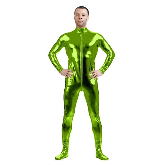 Costume zentai Queen Glitter (Lemon green)
