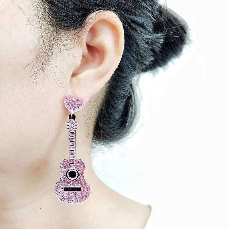 Boucles d'oreilles Queen Guitar