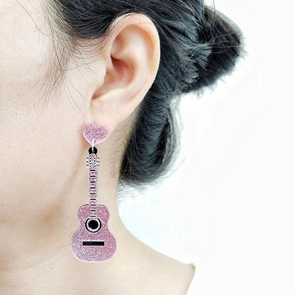 Boucles d'oreilles Queen Guitar