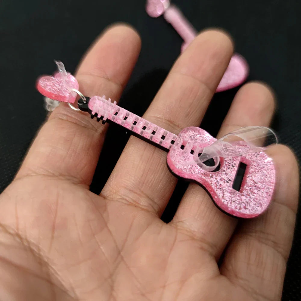 Boucles d'oreilles Queen Guitar