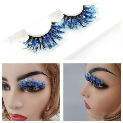 Faux cils Queen Sequins (Bleu)