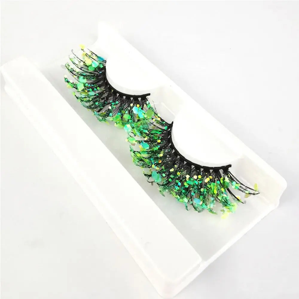 Faux cils Queen Sequins (Vert)