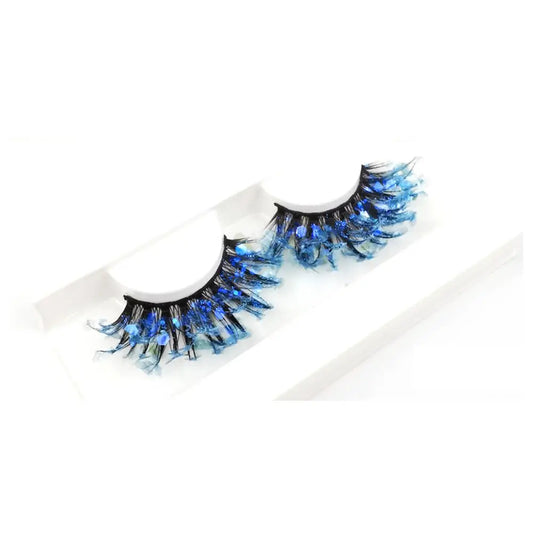 Faux cils Queen Sequins (Bleu)