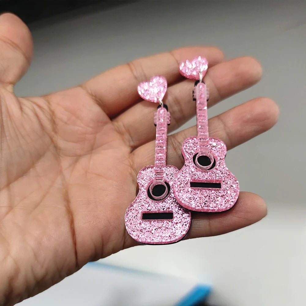 Boucles d'oreilles Queen Guitar
