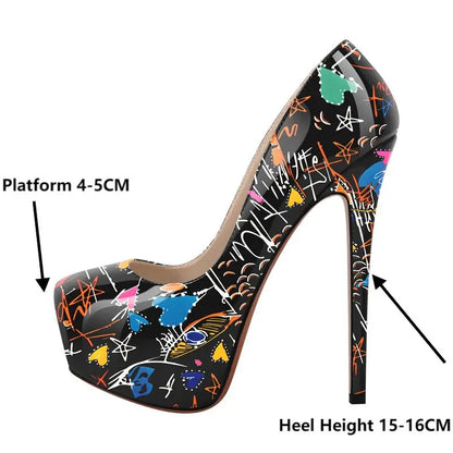 Escarpins Queen Graffiti (2 Couleurs)