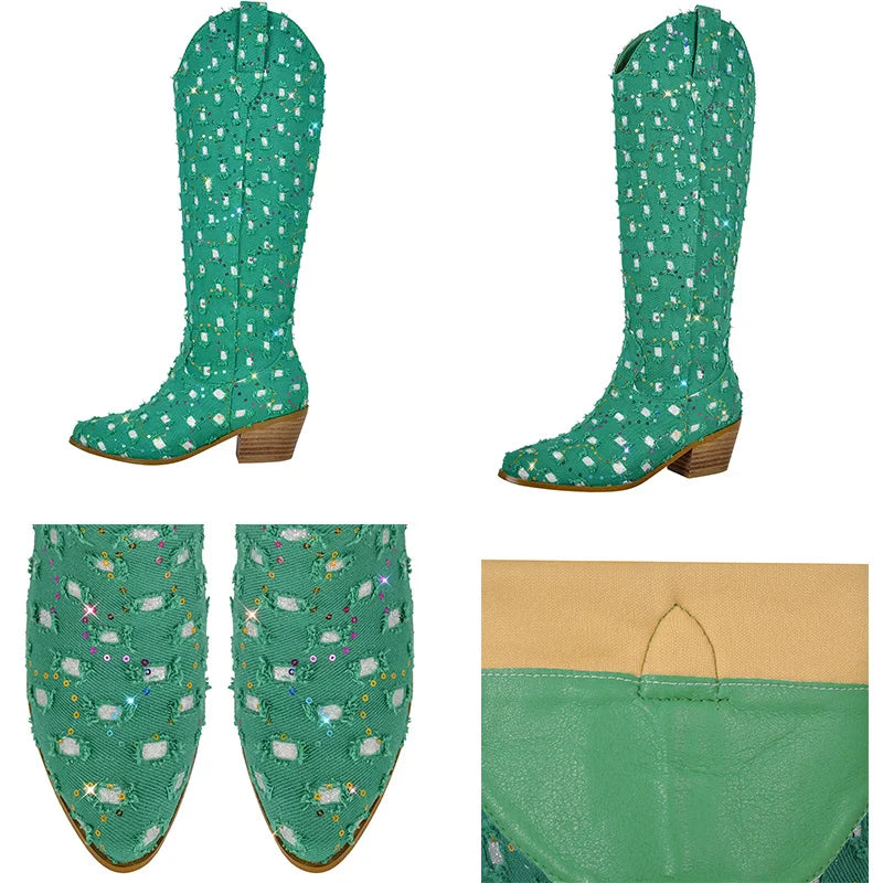 Bottes Queen Periwinkle (4 Couleurs)
