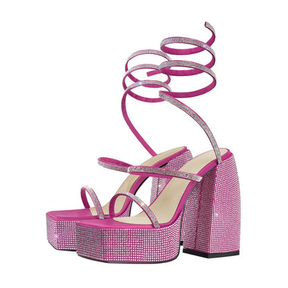 Sandales Queen Yilli (Fuchsia)