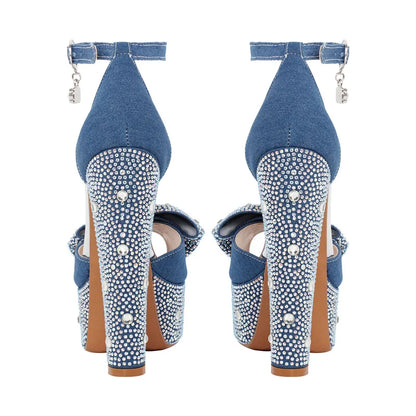 Sandales Queen Sylvania (Bleu)