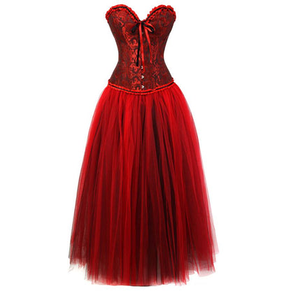 Robe Corset Drag Omanel (Rouge)