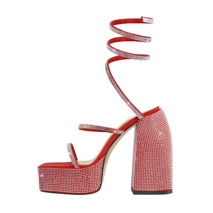 Sandales Queen Yilli (Rouge)