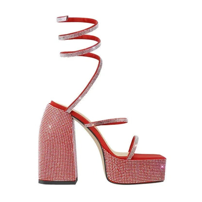 Sandales Queen Yilli (Rouge)
