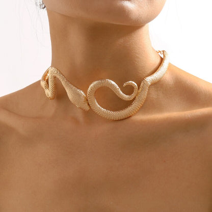 Collier ras de cou Queen Serpent (Doré)