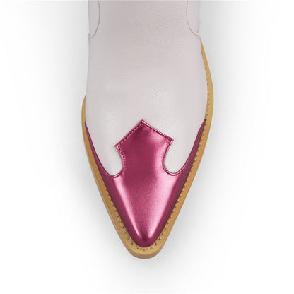 Bottes Queen Tavered (Blanc et fuchsia)