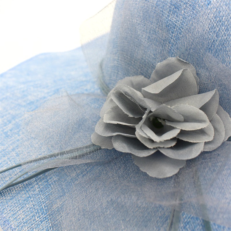 Chapeau Drag Linen (Bleu)