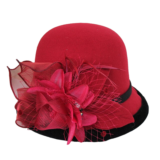 Chapeau Queen Orchya (Rouge vin)