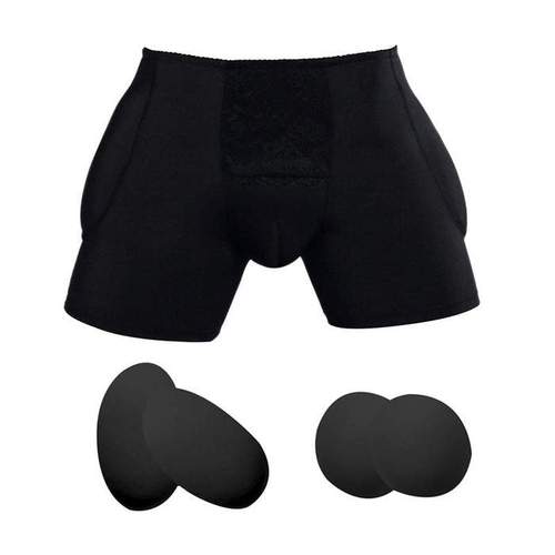 Culotte Noir avec Rembourrage en Éponge