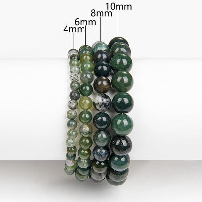 Bracelet Queen Agate rayée (Vert clair)