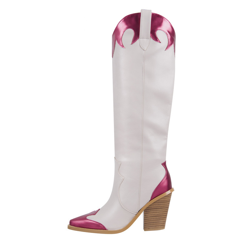 Bottes Queen Tavered (Blanc et fuchsia)