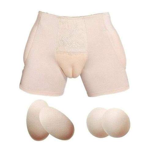 Culotte Beige avec Rembourrage en Éponge