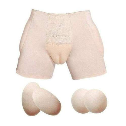 Culotte Beige avec Rembourrage en Éponge