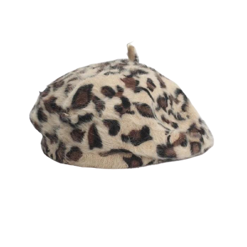 Béret Queen Leopard (Beige)