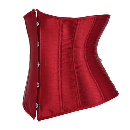 Corset Drag Satin (Rouge foncé)