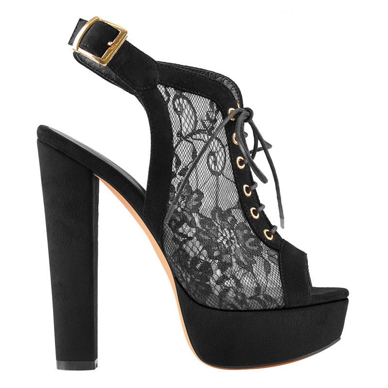 Sandales Queen Maisker (Noir transparent)