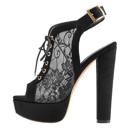 Sandales Queen Maisker (Noir transparent)