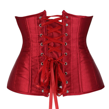 Corset Drag Satin (Rouge foncé)