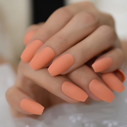 Faux Ongles Drag Coral (24 Unités)