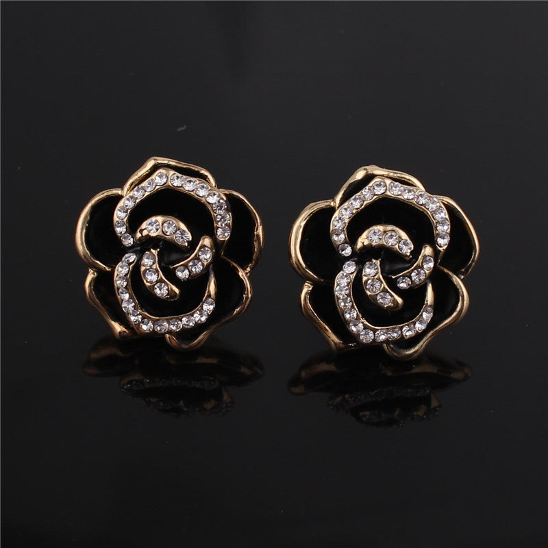 Boucles D'Oreilles Clip Drag Rose