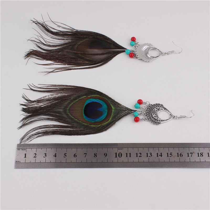 Boucles D'Oreilles Drag Peacock