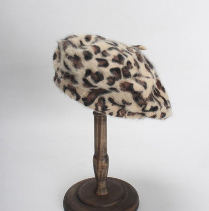 Béret Queen Leopard (Blanc)