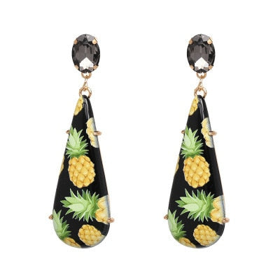 Boucles D'Oreilles Drag Ananas (4 Couleurs)