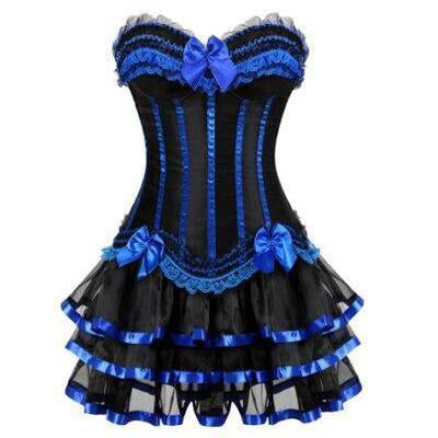 Robe Corset Drag Timon (Bleu)