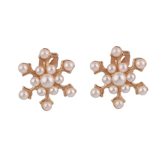 Boucles D'Oreilles Clip Drag Snowflake