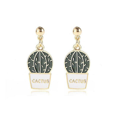 Boucles D'Oreilles Clip Queen Cactus