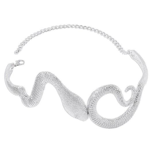 Collier ras de cou Queen Serpent (Argenté)