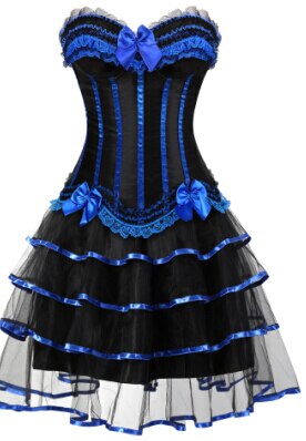 Robe Corset Drag Martina (Bleu)