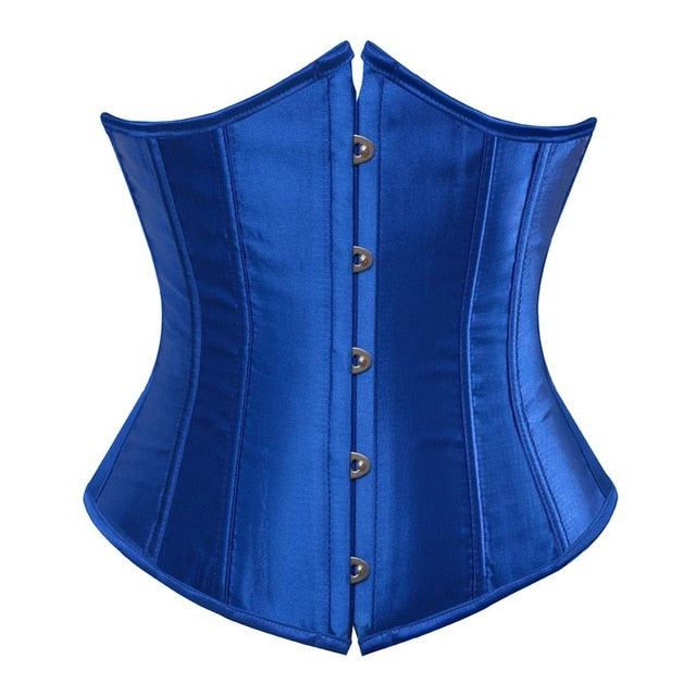 Corset Drag Satin (Bleu)