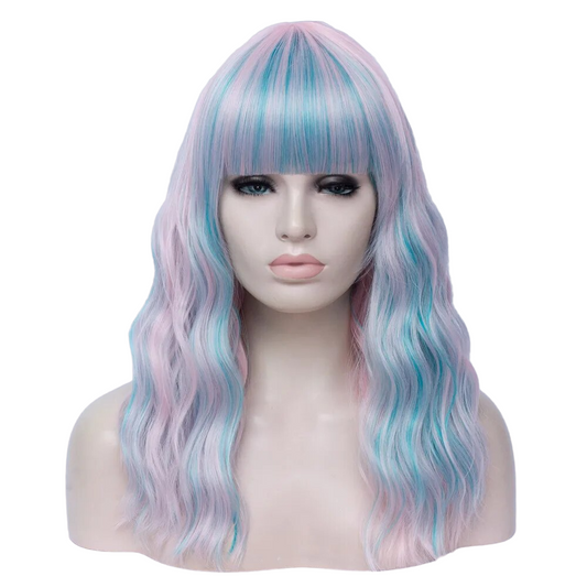Perruque Queen Oled (Bleu et rose)