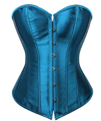 Corset Drag Tina (Bleu paon)