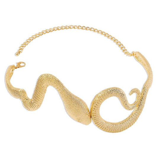 Collier ras de cou Queen Serpent (Doré)
