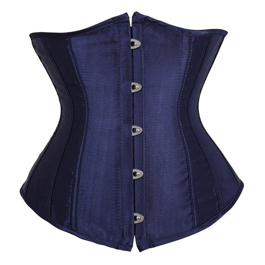 Corset Drag Satin (Bleu marine)