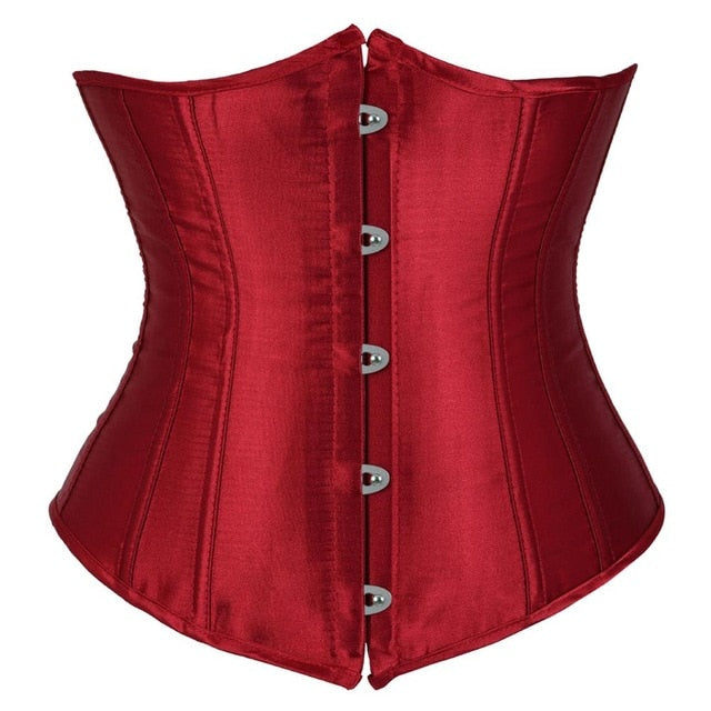 Corset Drag Satin (Rouge foncé)